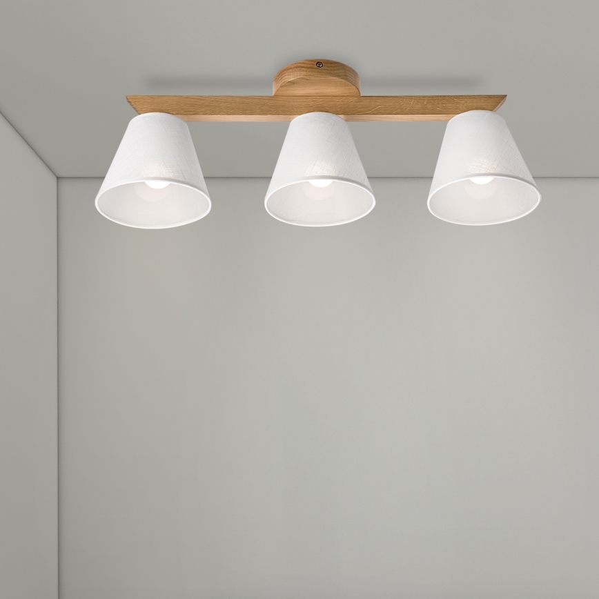 Brilagi - LED  Felületre szerelhető csillár  ANTHONY 3xE14/40W/230V tölgy/fehér