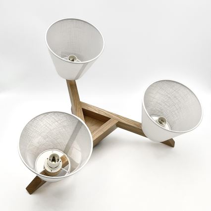 Brilagi - LED  Felületre szerelhető csillár  ANTHONY 3xE14/40W/230V tölgy/fehér