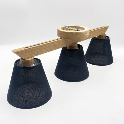 Brilagi - LED  Felületre szerelhető csillár  ANTHONY 3xE14/40W/230V tölgy/fekete