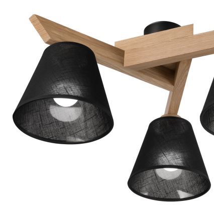 Brilagi - LED  Felületre szerelhető csillár  ANTHONY 3xE14/40W/230V tölgy/fekete