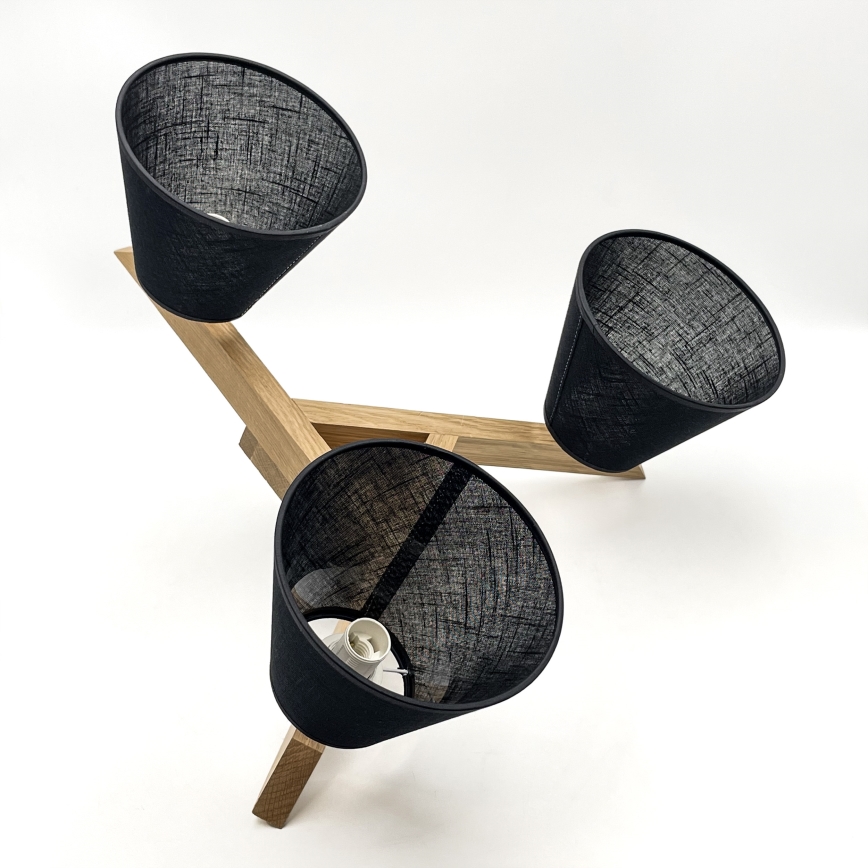 Brilagi - LED  Felületre szerelhető csillár  ANTHONY 3xE14/40W/230V tölgy/fekete