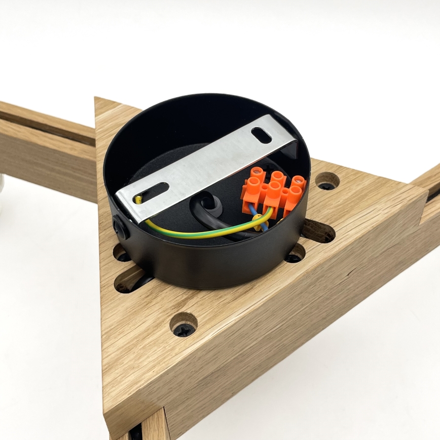 Brilagi - LED  Felületre szerelhető csillár  ANTHONY 3xE14/40W/230V tölgy/fekete