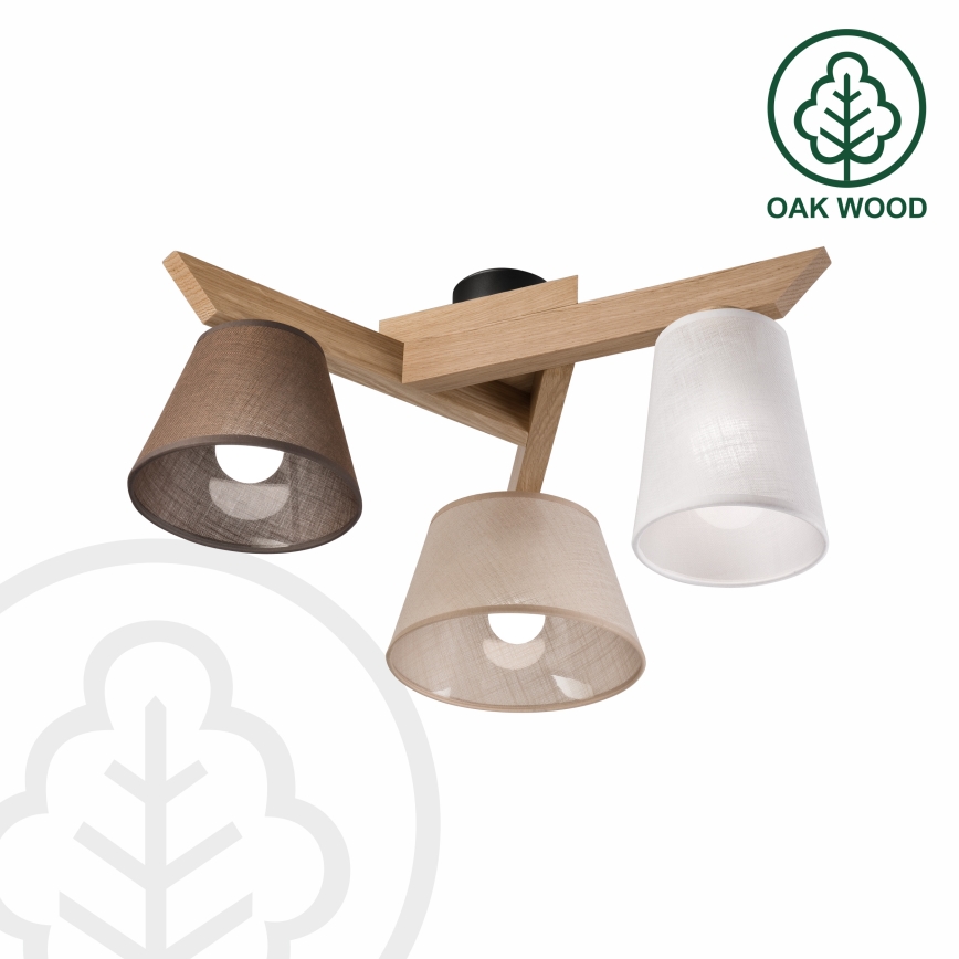 Brilagi - LED  Felületre szerelhető csillár  ANTHONY 3xE14/40W/230V tölgy