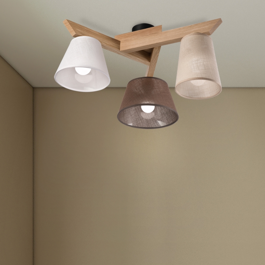 Brilagi - LED  Felületre szerelhető csillár  ANTHONY 3xE14/40W/230V tölgy