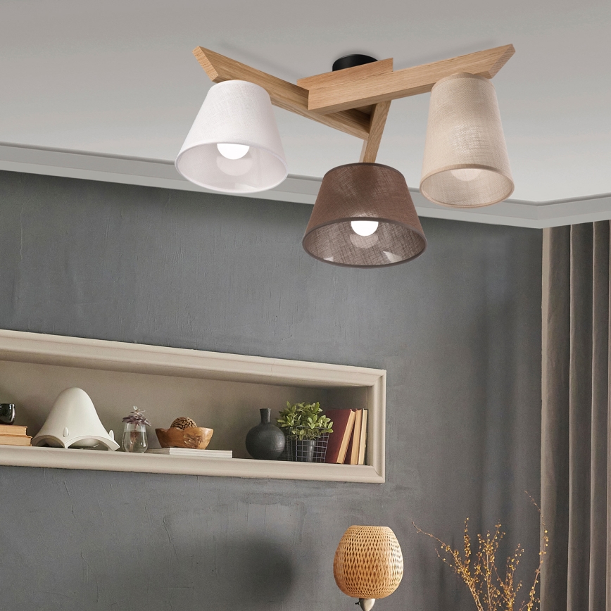 Brilagi - LED  Felületre szerelhető csillár  ANTHONY 3xE14/40W/230V tölgy