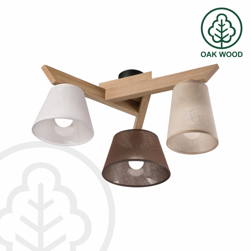 Brilagi - LED  Felületre szerelhető csillár  ANTHONY 3xE14/40W/230V tölgy