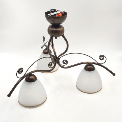 Brilagi - LED Felületre szerelhető csillár ANTICO 3xE27/60W/230V bronz patina