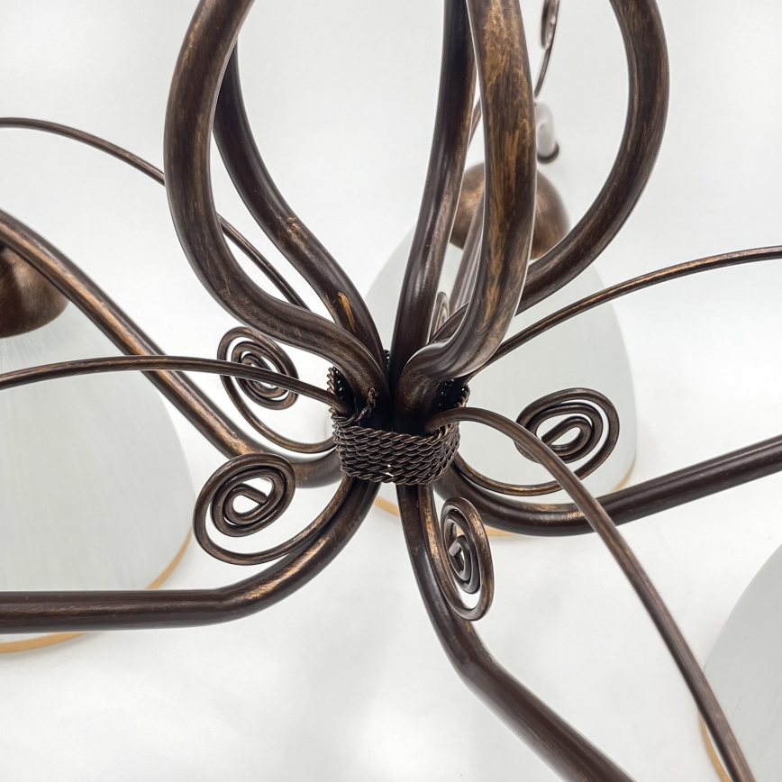 Brilagi - LED Felületre szerelhető csillár ANTICO 5xE27/60W/230V bronz patina