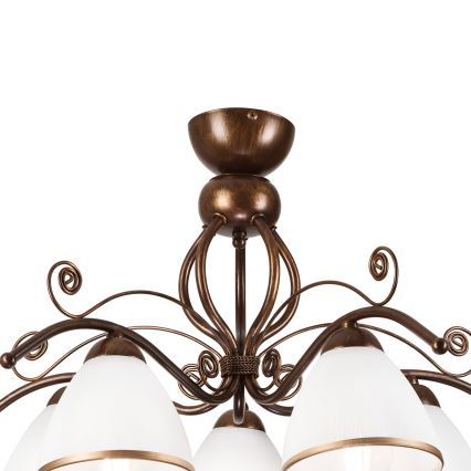 Brilagi - LED Felületre szerelhető csillár ANTICO 5xE27/60W/230V bronz patina