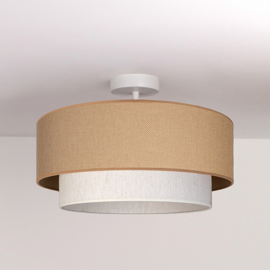 Brilagi - LED felületre szerelhető csillár BOHO ECO 1xE27/10W/230V átm. 40 cm bézs/krémszínű