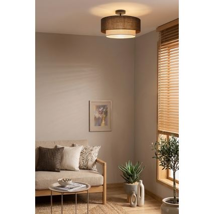 Brilagi - LED felületre szerelhető csillár BOHO ECO 1xE27/10W/230V Ø 40 cm barna/krémszínű