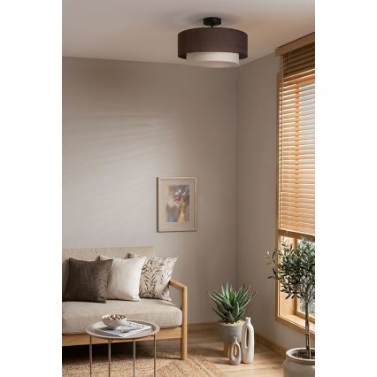 Brilagi - LED felületre szerelhető csillár BOHO ECO 1xE27/10W/230V Ø 40 cm barna/krémszínű