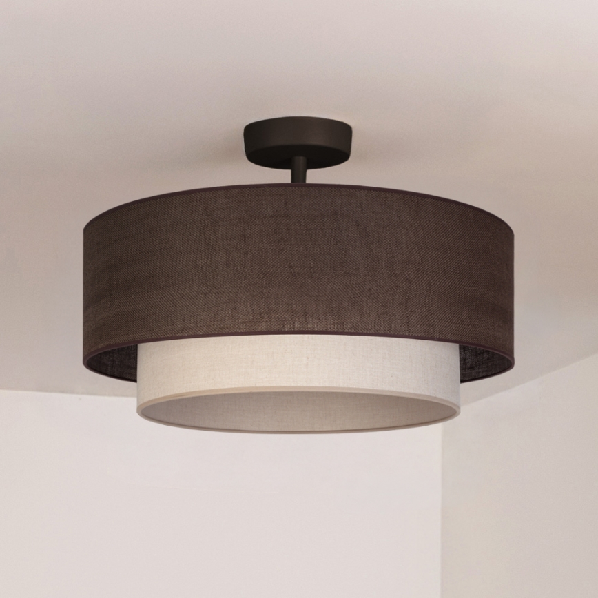 Brilagi - LED felületre szerelhető csillár BOHO ECO 1xE27/10W/230V Ø 40 cm barna/krémszínű