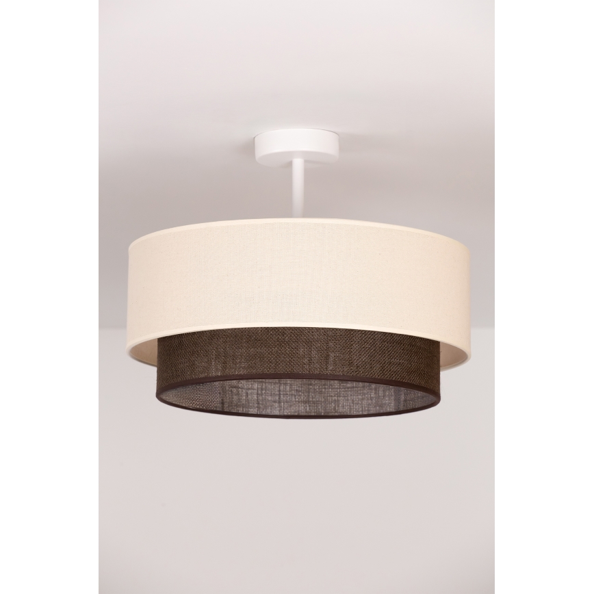 Brilagi - LED felületre szerelhető csillár BOHO STÍLUS 1xE27/15W/230V átm. 40 cm krémszínű/barna