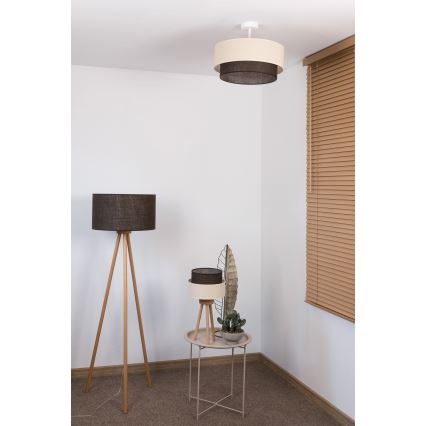 Brilagi - LED felületre szerelhető csillár BOHO STÍLUS 1xE27/15W/230V átm. 40 cm krémszínű/barna