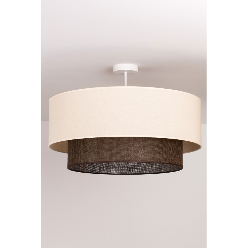 Brilagi - LED felületre szerelhető csillár BOHO STYLE 3xE27/15W/230V átmérő 60 cm krémszínű/barna