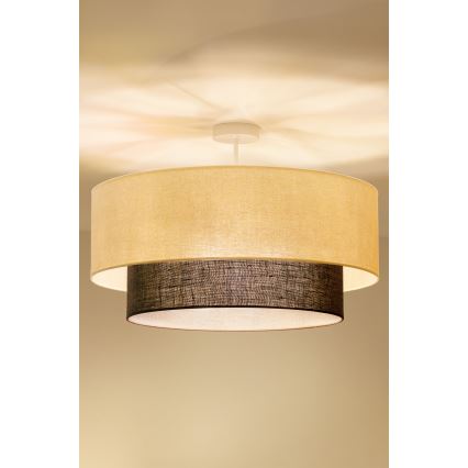 Brilagi - LED felületre szerelhető csillár BOHO STYLE 3xE27/15W/230V átmérő 60 cm krémszínű/barna