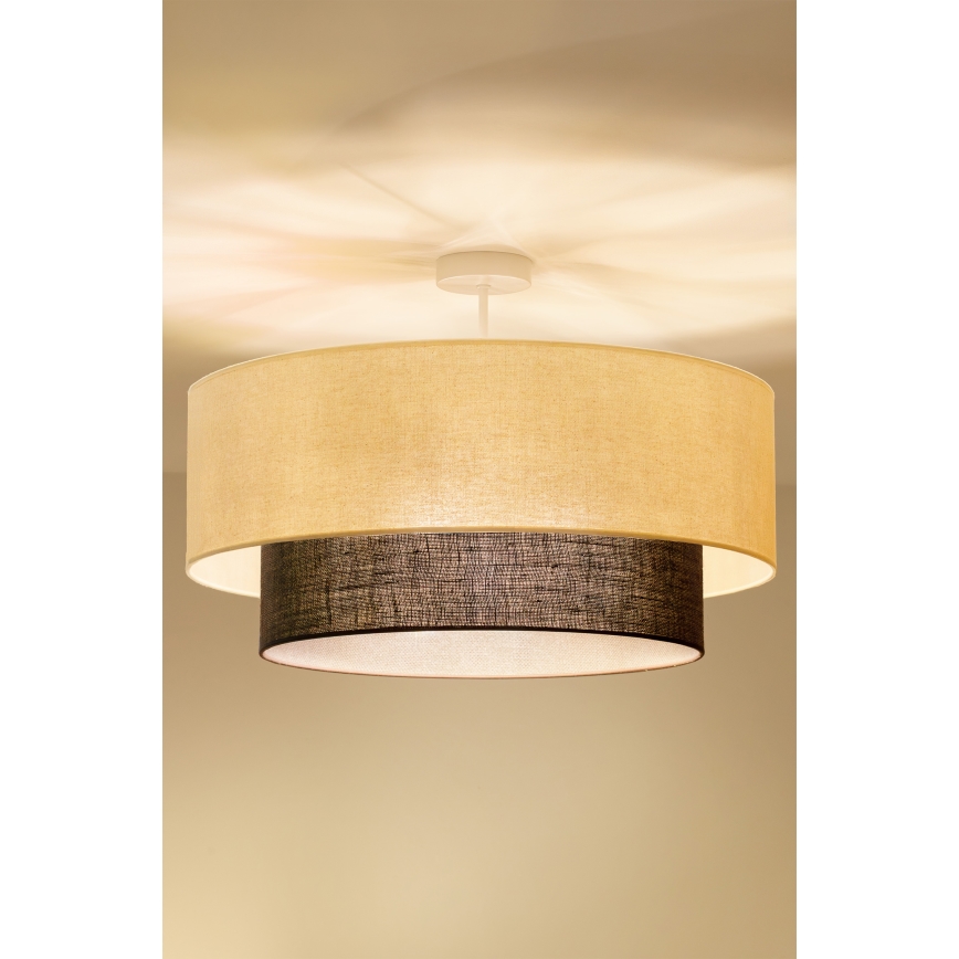 Brilagi - LED felületre szerelhető csillár BOHO STYLE 3xE27/15W/230V átmérő 60 cm krémszínű/barna
