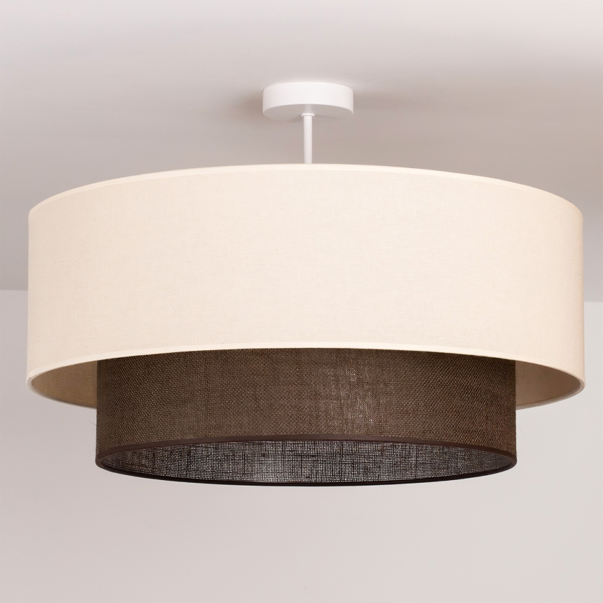 Brilagi - LED felületre szerelhető csillár BOHO STYLE 3xE27/15W/230V átmérő 60 cm krémszínű/barna