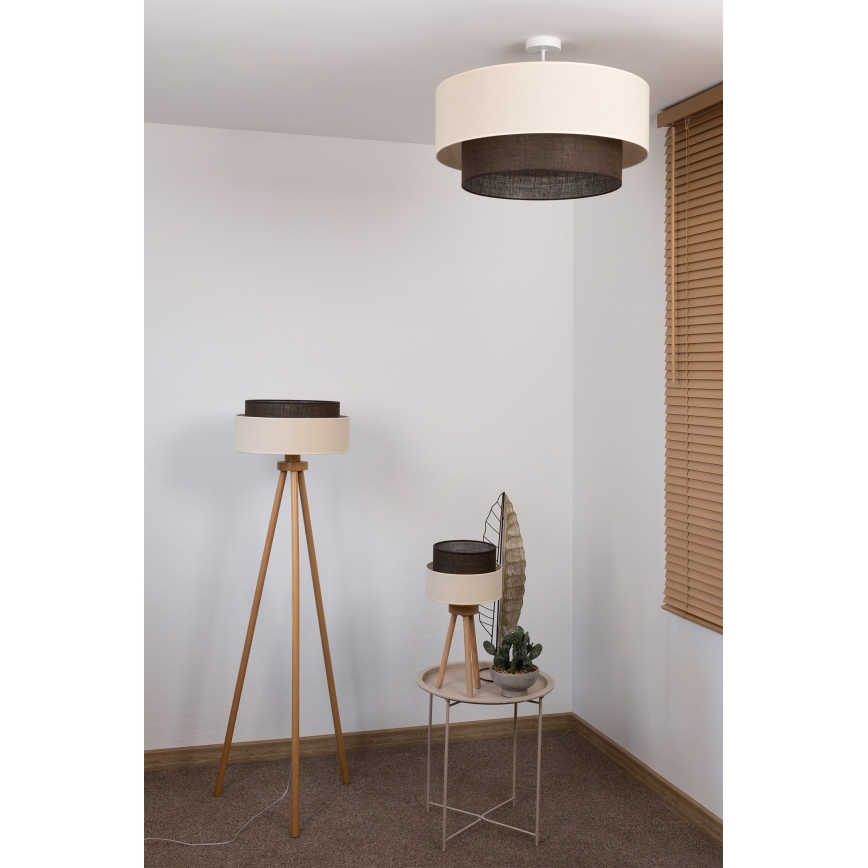 Brilagi - LED felületre szerelhető csillár BOHO STYLE 3xE27/15W/230V átmérő 60 cm krémszínű/barna