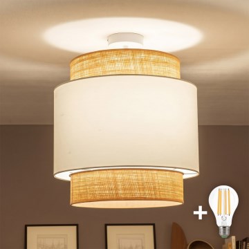 Brilagi - LED felületre szerelhető csillár CERIA 1xE27/60W/230V átm. 40 cm bézs/fehér