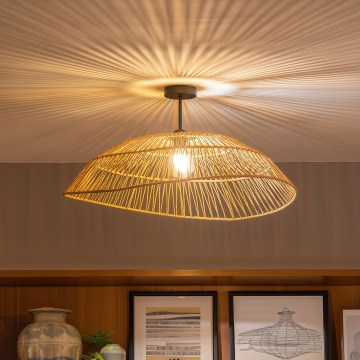 Brilagi - LED felületre szerelhető csillár CERIA BOHO 1 x E27, max. 60 W, 230 V, átmérő: 70 cm, fekete/barna