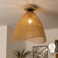 BRILAGI - LED felületre szerelhető csillár CERIA BOHO 1xE27/40W/230V átm. 50 cm barna/tölgy
