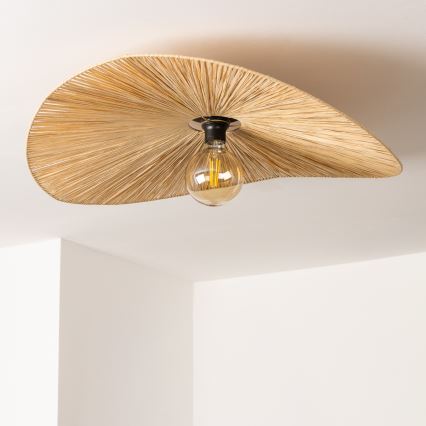 Brilagi - LED felületre szerelhető csillár CERIA BOHO 1xE27/40W/230V Ø 80 cm raffia