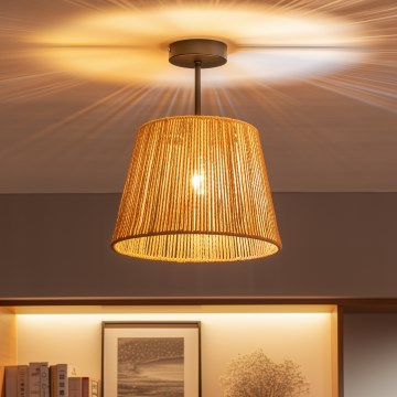 Brilagi - LED felületre szerelhető csillár CERIA BOHO 1xE27/60W/230V Ø 28 cm fekete/barna