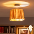 BRILAGI - LED felületre szerelhető csillár CERIA BOHO 1xE27/60W/230V Ø 30 cm fekete/rafia