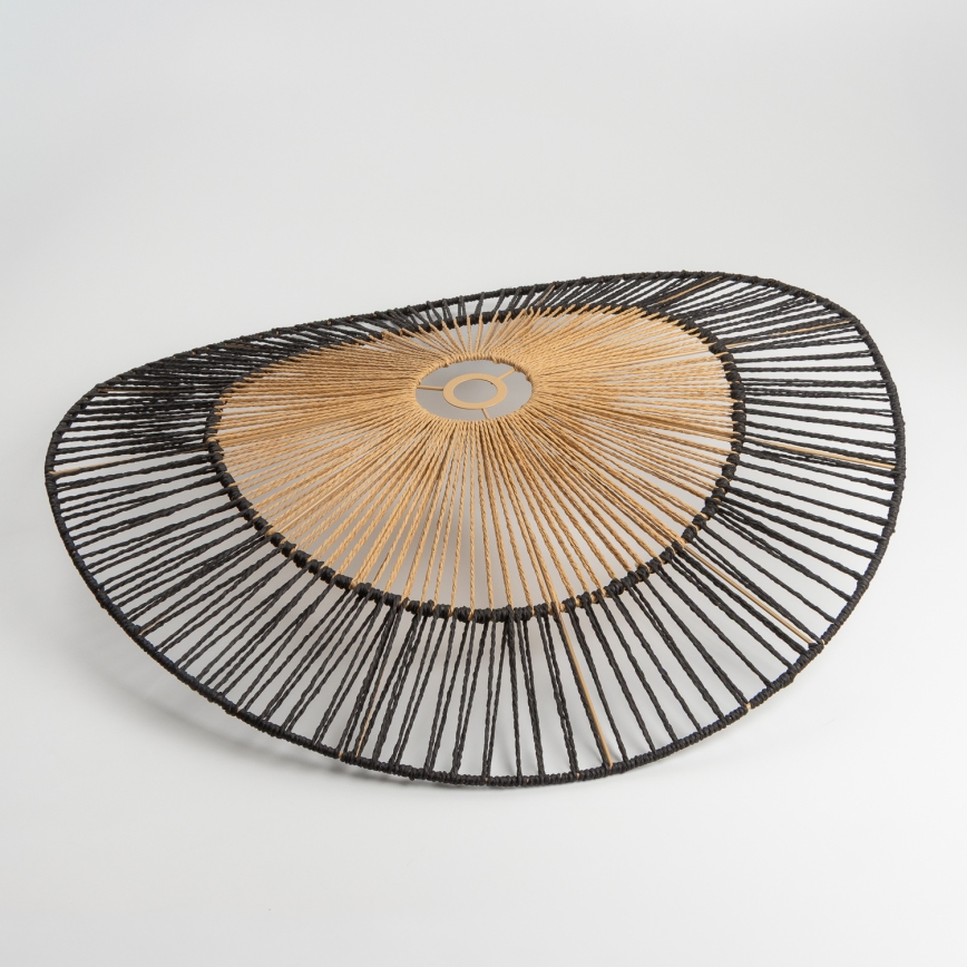 Brilagi - LED felületre szerelhető csillár CERIA BOHO 1xE27/60W/230V Ø 80 cm fekete/barna