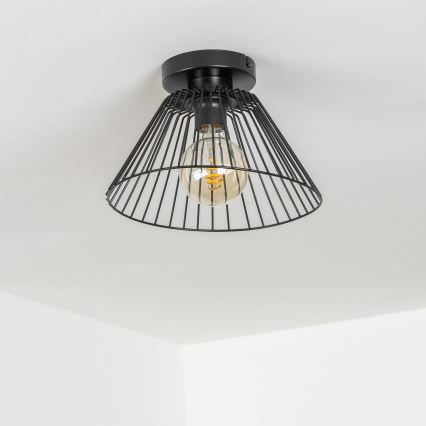 Brilagi - LED felületre szerelhető csillár CERIA WIRE 1xE27/40W/230V Ø 30 cm fekete