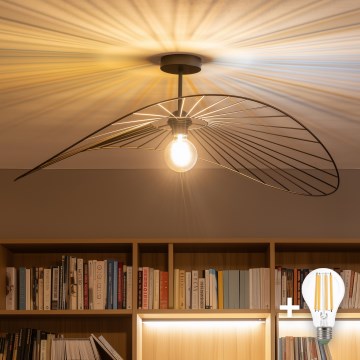 Brilagi - LED felületre szerelhető csillár CERIA WIRE 1xE27/60W/230V 60x80 cm fekete/bronz