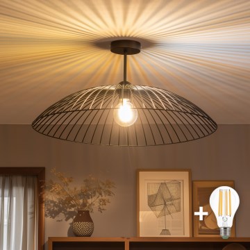 Brilagi - LED felületre szerelhető csillár CERIA WIRE 1xE27/60W/230V átm. 60 cm fekete
