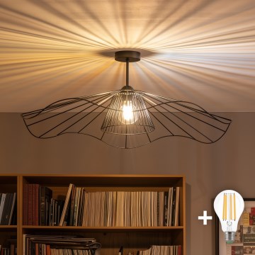 Brilagi - LED felületre szerelhető csillár CERIA WIRE 1xE27/60W/230V átmérő 80 cm fekete