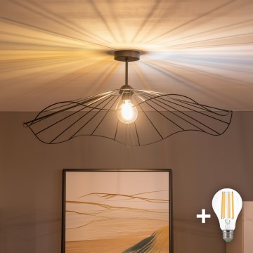 Brilagi - LED felületre szerelhető csillár CERIA WIRE 1xE27/60W/230V Ø 80 cm fekete