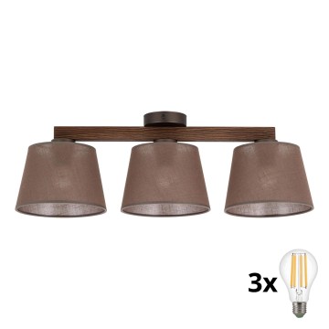 BRILAGI - LED felületre szerelhető csillár LATTE 3xE27/15W/230V fenyő/barna