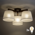 BRILAGI - LED felületre szerelhető csillár LATTE 3xE27/15W/230V fenyő/bézs