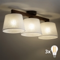 BRILAGI - LED felületre szerelhető csillár LATTE 3xE27/15W/230V fenyő/fehér