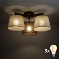 BRILAGI - LED felületre szerelhető csillár LATTE 3xE27/15W/230V fenyő/mix