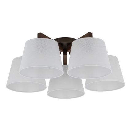 BRILAGI - LED felületre szerelhető csillár LATTE 5xE27/15W/230V fenyő/fehér