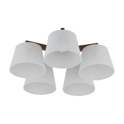 BRILAGI - LED felületre szerelhető csillár LATTE 5xE27/15W/230V fenyő/fehér