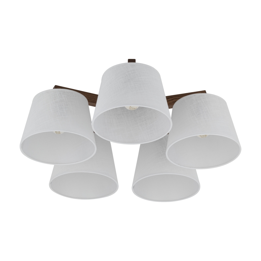 BRILAGI - LED felületre szerelhető csillár LATTE 5xE27/15W/230V fenyő/fehér