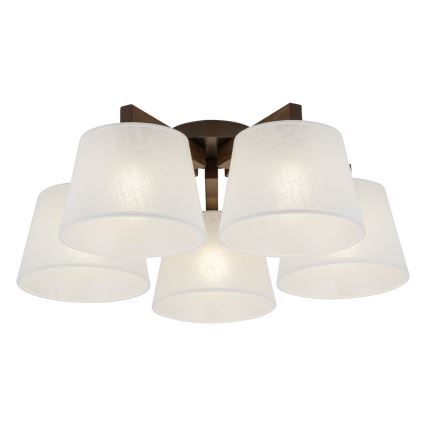 BRILAGI - LED felületre szerelhető csillár LATTE 5xE27/15W/230V fenyő/fehér