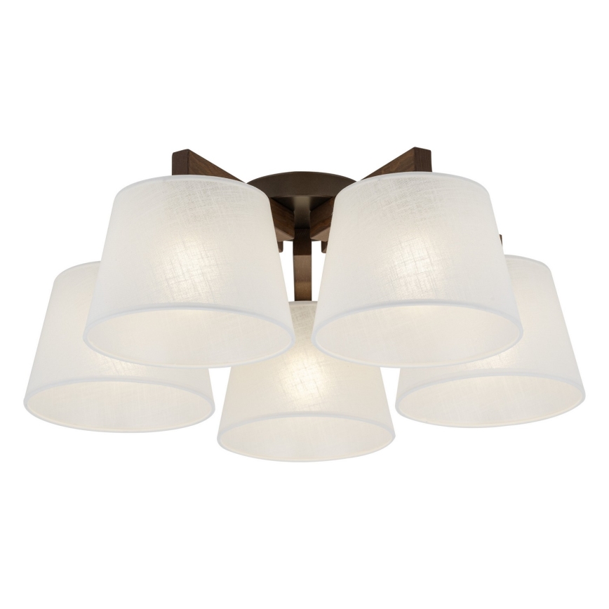 BRILAGI - LED felületre szerelhető csillár LATTE 5xE27/15W/230V fenyő/fehér
