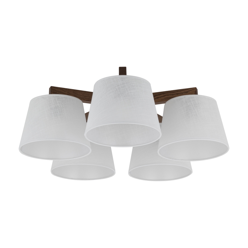 BRILAGI - LED felületre szerelhető csillár LATTE 5xE27/15W/230V fenyő/fehér