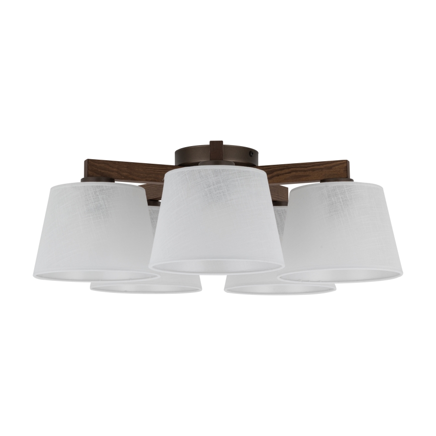 BRILAGI - LED felületre szerelhető csillár LATTE 5xE27/15W/230V fenyő/fehér