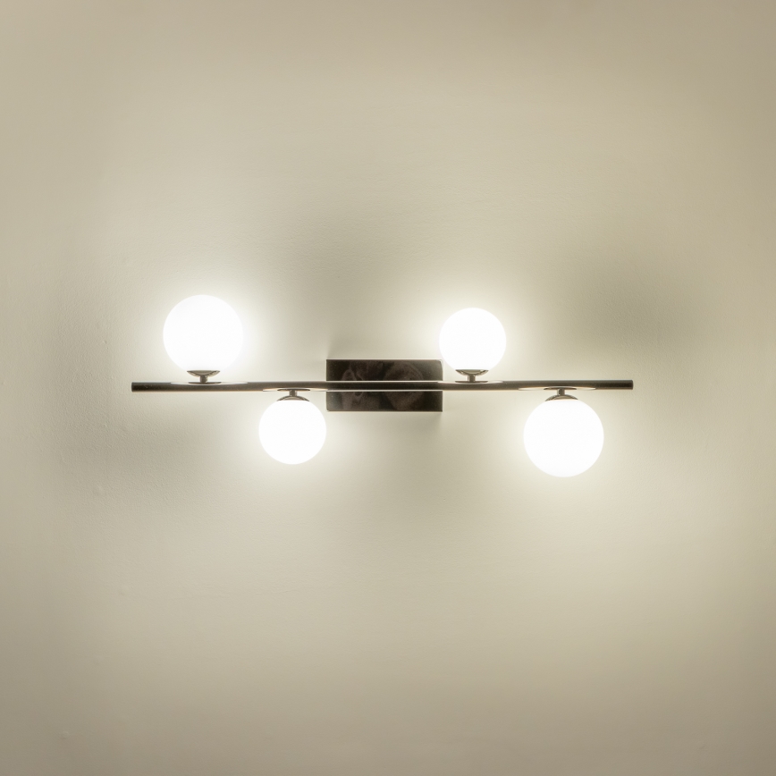Brilagi - LED felületre szerelhető csillár MILLA 4xG9/3W/230V fekete króm/fehér