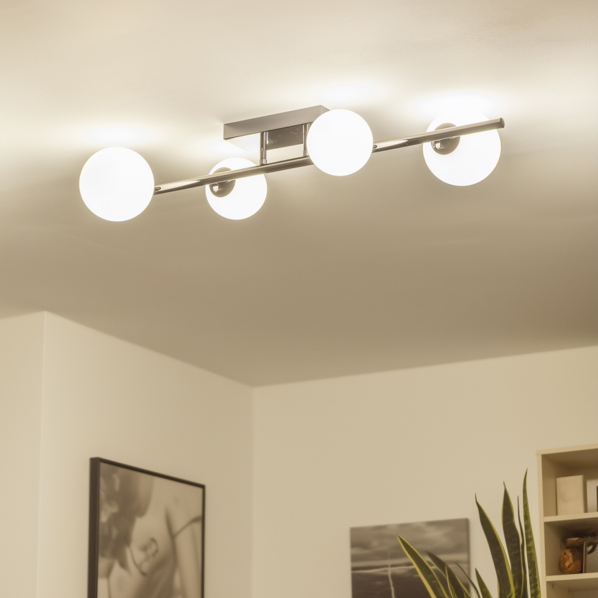 Brilagi - LED Felületre szerelhető csillár MILLA 4xG9/3W/230V fényezett króm/fehér