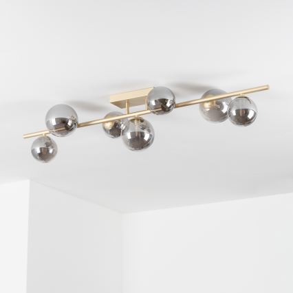 Brilagi - LED Felületre szerelhető csillár MILLA 7xG9/3W/230V arany/füstös
